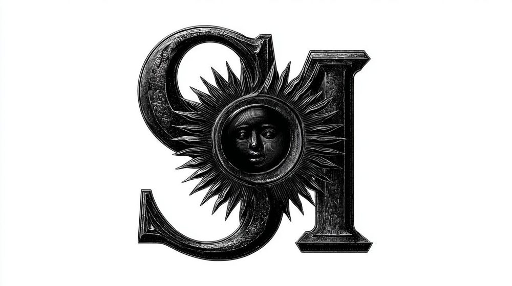 Sun and Moon monogram, version one